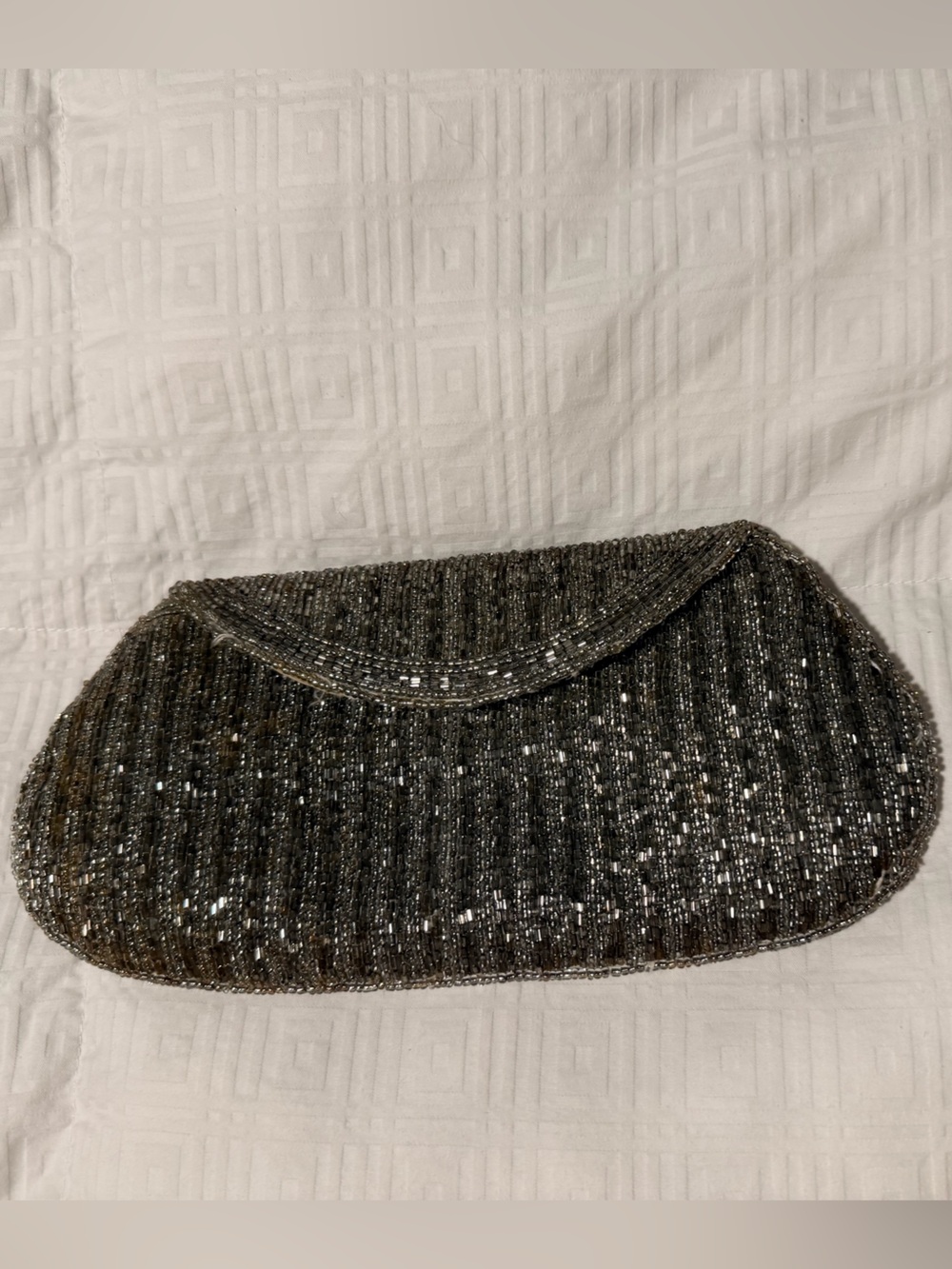 K.C. Malhan Vintage Beaded Clutch Evening Bag